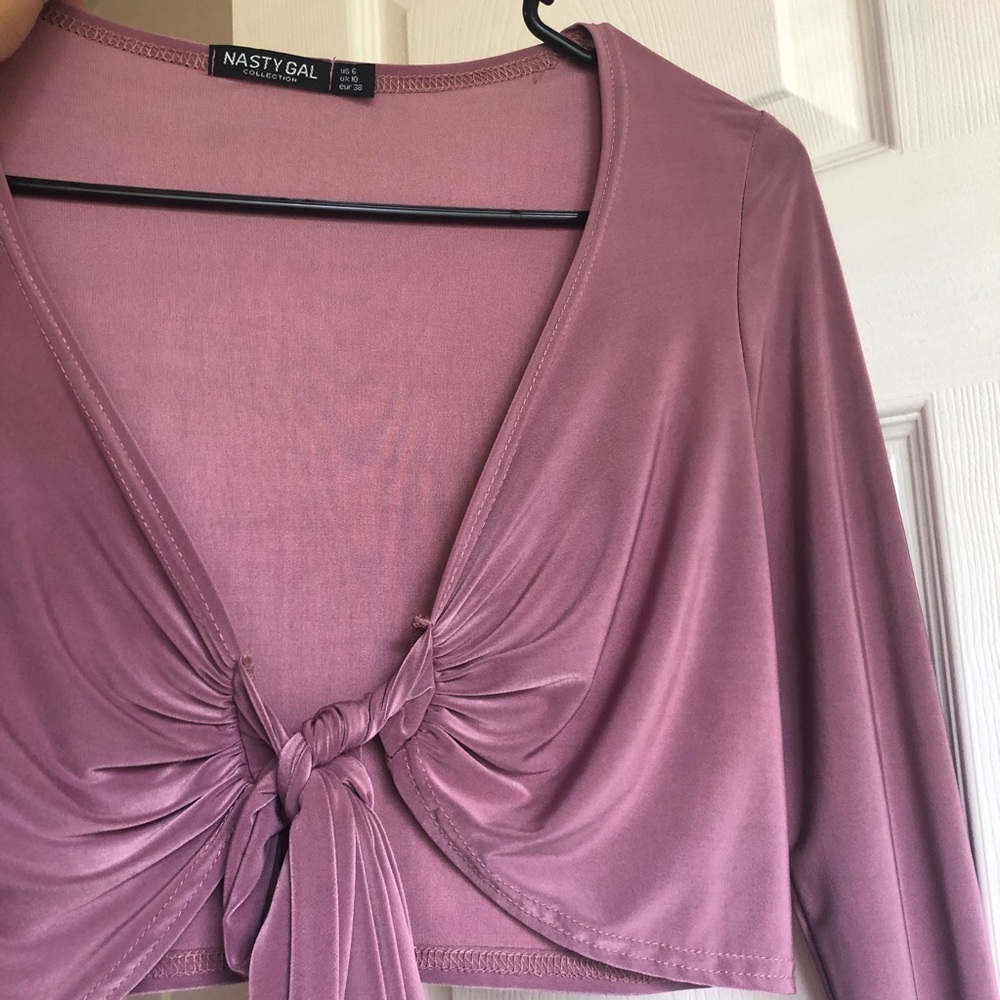 Tie front crop top